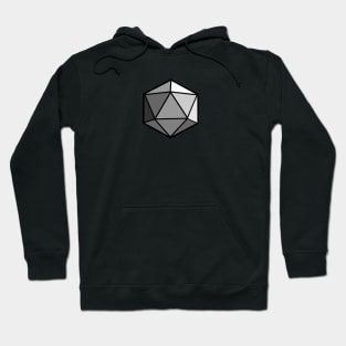 D20 Polyhedral Dice - Gray Hoodie